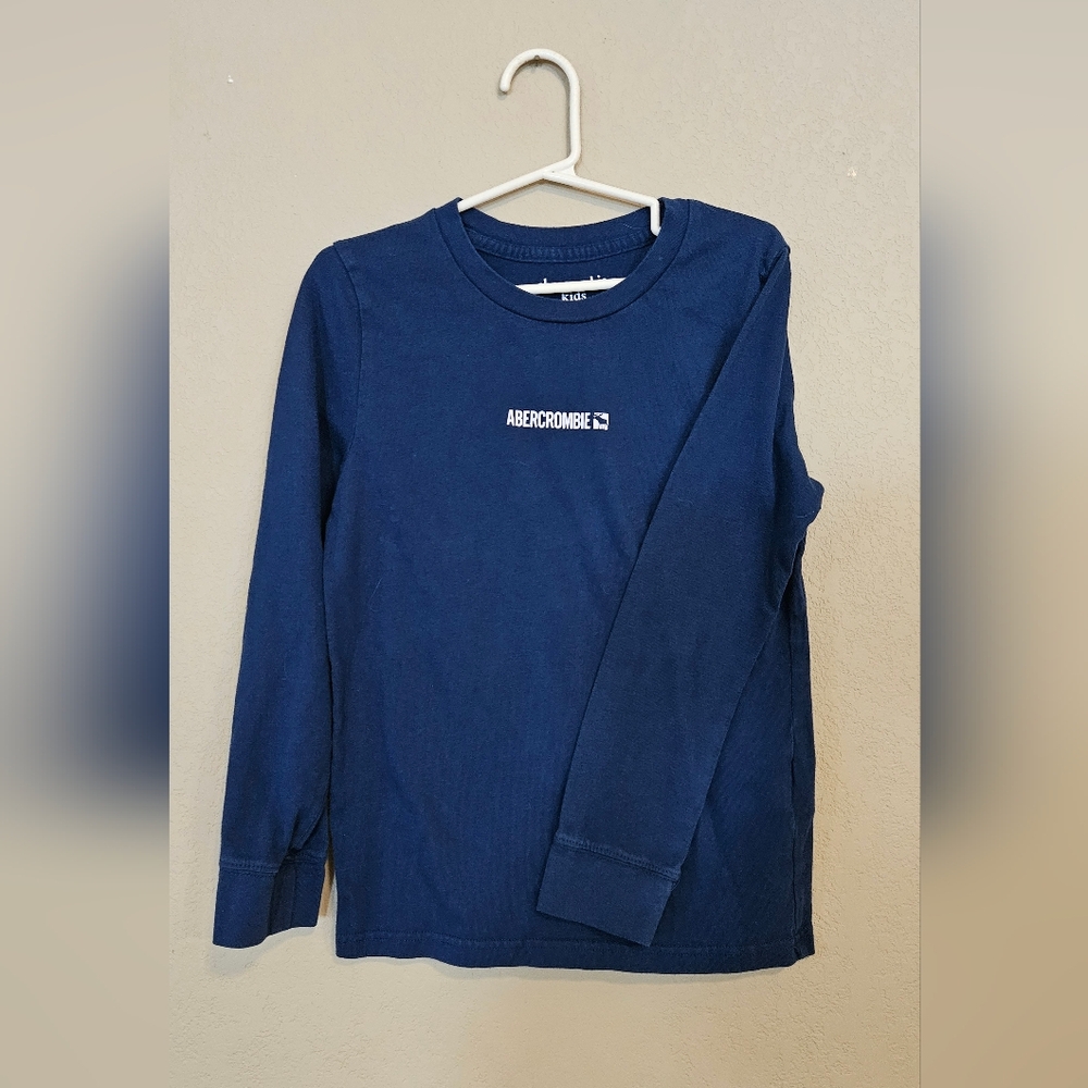 abercrombie kids navy long-sleeve logo tee